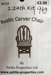 Half Inch Scale Rustic Carver Chair