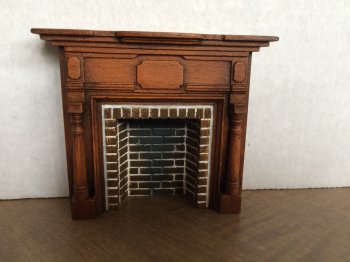 Braxton Payne Colonial Fireplace in Warm Walnut