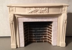 Braxton Payne European Style Fireplace in Parchment White