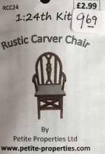 Half Inch Scale Rustic Carver Chair
