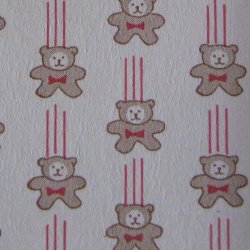 Bears with Red Ribbon Wallpaper